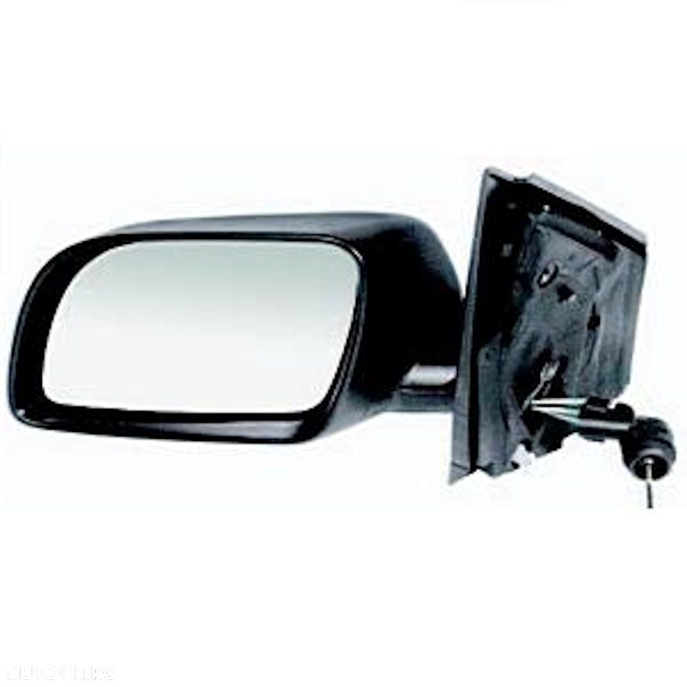 Oglinda exterioara VW Polo (9N3) Hatchback 04.2005-08.2009 stanga/dreapta Crom Asferica, manuala Fara Incalzire, carcasa neagra, cu semnalizare - 1