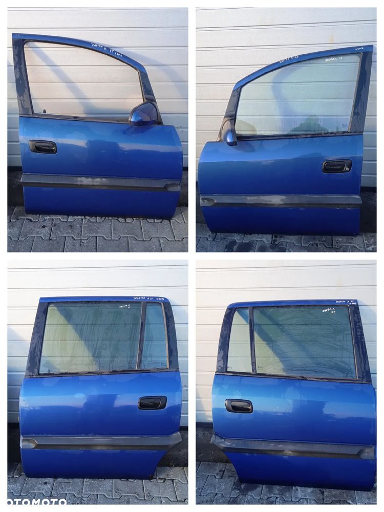 Drzwi lewe prawe przód tył szyba boczki panel mechanizm szyb lusterek lusterko Opel Zafira A Z20Q - 1