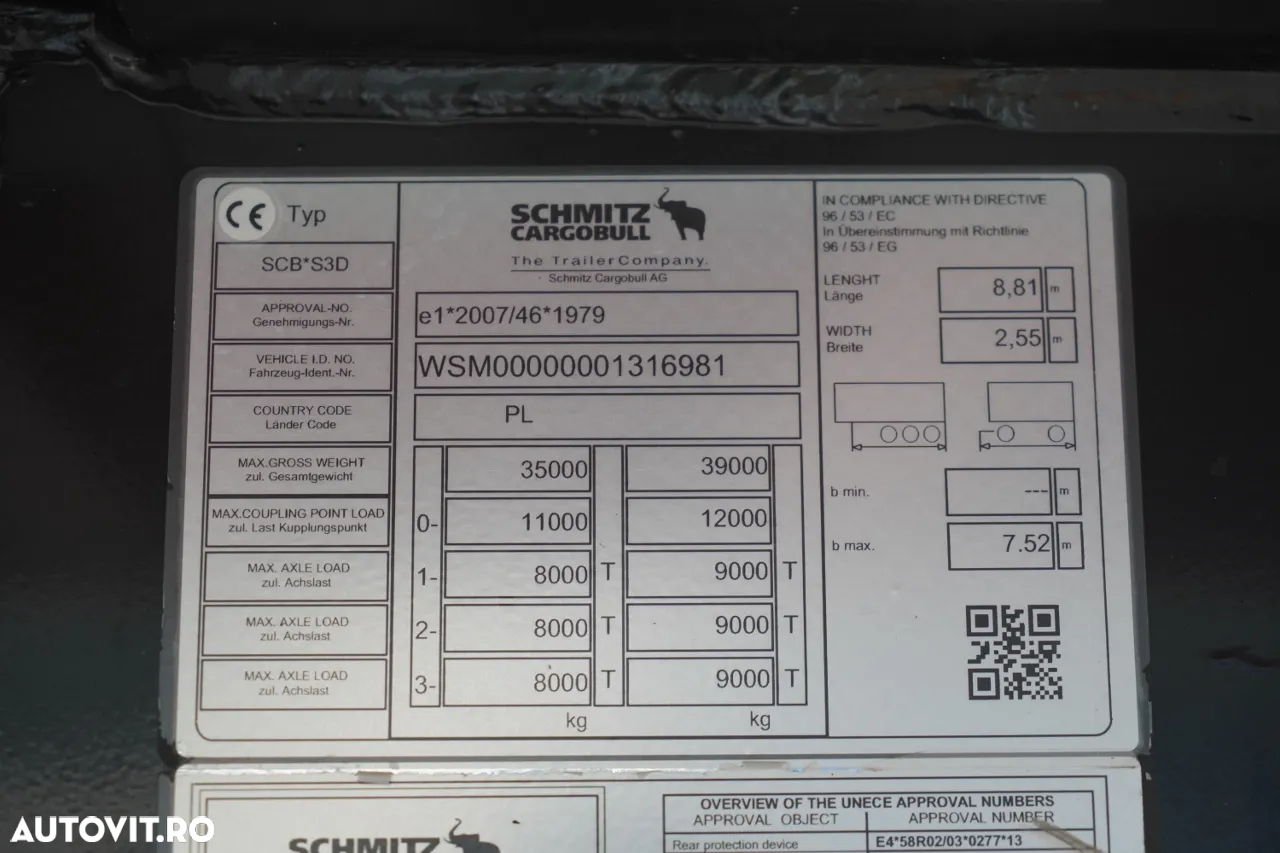 Schmitz Cargobull BASCULĂ / ALUMINIU / 24 m3 / 2021 / ANVELOPE 100% / GREUTATE: 5100 KG / AXĂ RIDICATĂ - 19