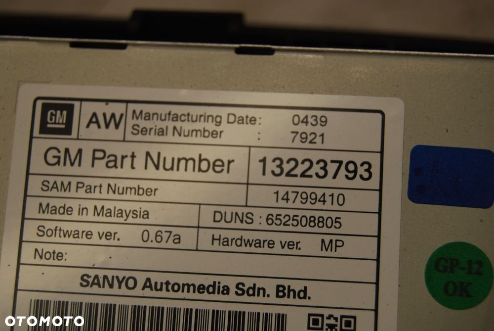 RADIO NAWIGACJA KOMPLET 13223793 OPEL INSIGNIA A - 5