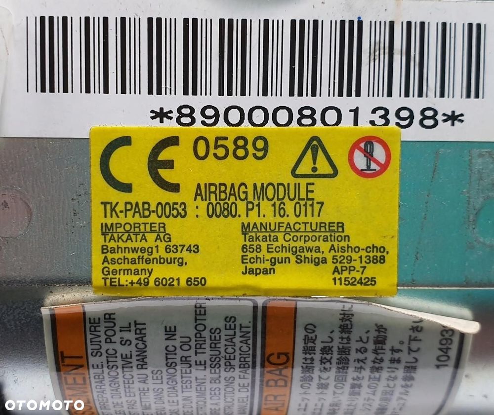 PODUSZKA AIRBAG PASAŻERA MAZDA CX-7 1060955 - 4