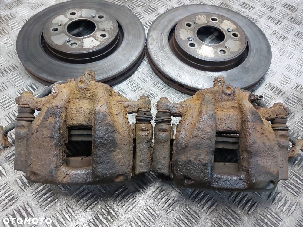 TARCZE HAMULCOWE PRZÓD + KLOCKI + ZACISKI HONDA CR-V III 2.2 i-CTDI - 2