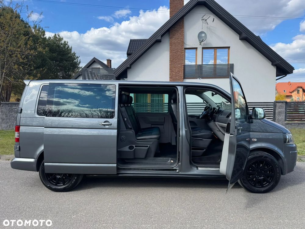 Volkswagen TRANSPORTER T5 L2H1 LIFT DŁUGI Klima Tempomat Navi Kamera Skóry Dubel Kabina 6os Brygadówka - 15