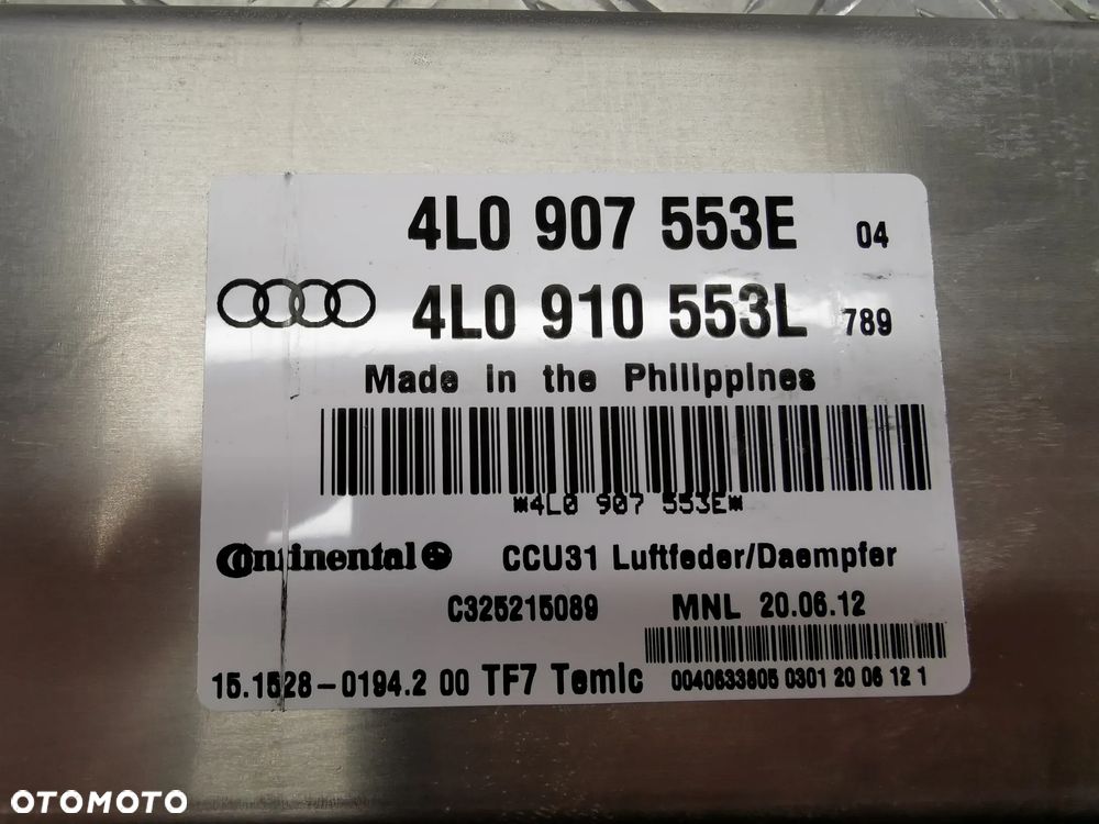 AUDI Q7 4L LIFT 09-15R STEROWNIK MODUL ZAWIESZENIA PNEUMATYCZNEGO 4L0907553E 4L0910553L - 3