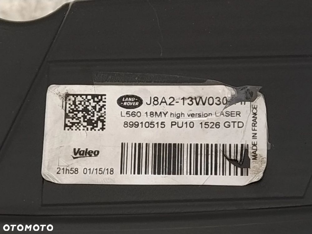 RANGE ROVER VELAR L560 REFLEKTOR LAMPA HIGH VERSION LASER LEWA EUROPA PRZETWORNICA KOMPLETNA ORYGINAŁ - 11