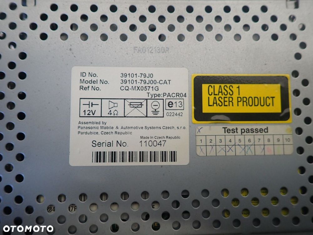 RADIO SUZUKI SX4 1.9 39101-79J0 - 4