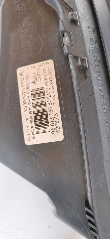 Lampy przednie Citroen C5 Europa LIFT Xenon prawa lewa komplet - 8