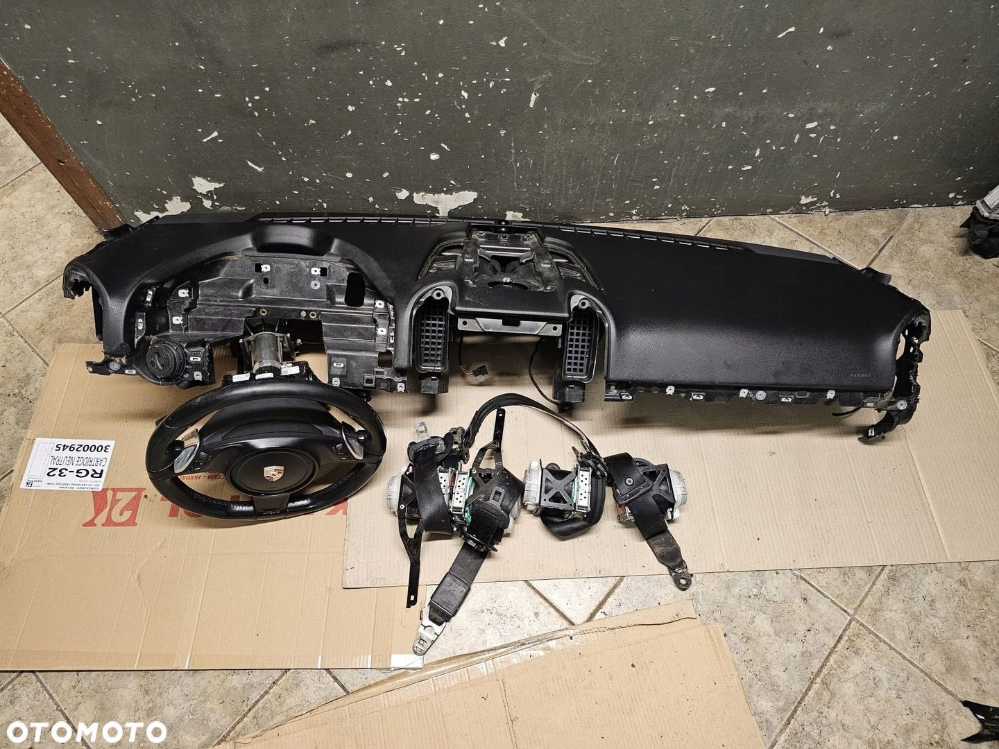 KONSOLA AIRBAG PASY KOMPLET PORSCHE CAYENNE 7P5 - 1