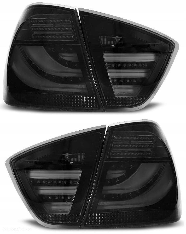 Lampy tylne L+R 4szt Led Bar Diodowe Black Tuning Bmw 3 e90 sedan 2005-2008 - 1