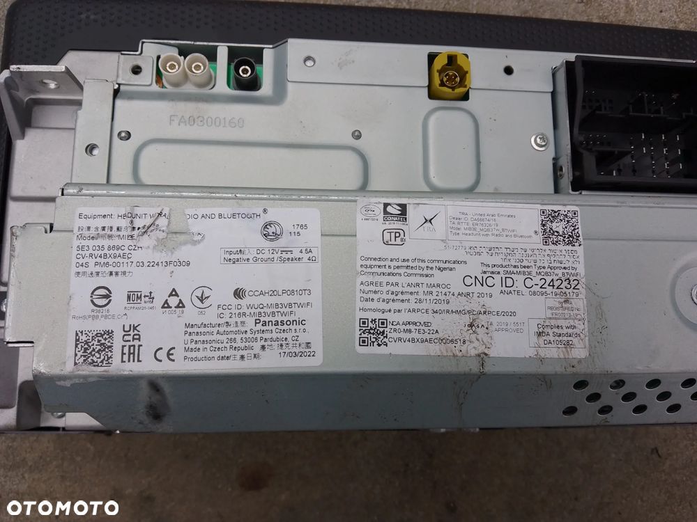 SKODA OCTAVIA IV RADIO NAVI WYŚWIETLACZ 5E3035869 - 6