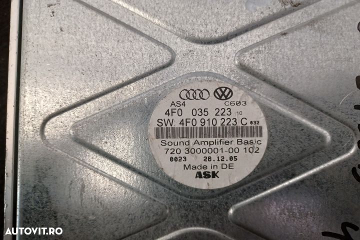 Amplificator audio 4F0035223 4F0910223C 4F0035223 4F0910223C Audi A6 - 4