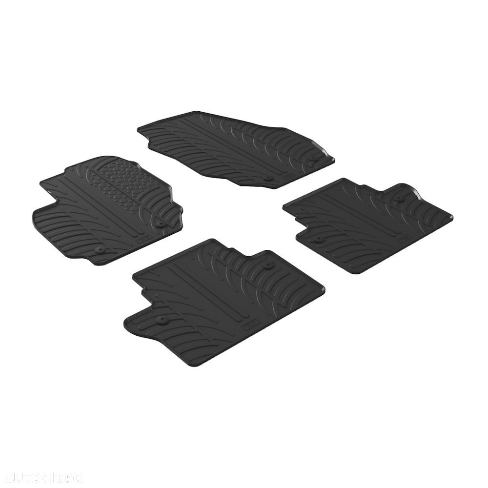 Set covorase auto din cauciuc Volvo V70 2007-07.2016, VOLVO XC70 2008-07.2016 ; culoare Negru, presuri Gledring, 4 buc. - 1