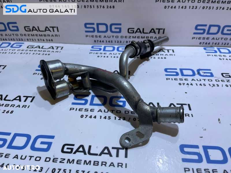 Teava Conducta Furtun Retur Ulei Turbo Turbina Turbosuflanta Jaguar XJ 2.7 D 2005 - 2009 Cod 4U3Q-6720-CB 4U3Q-6A804-BA - 2