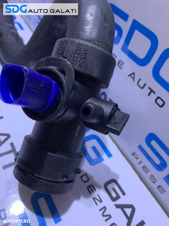Furtun Conducta Traseu Apa Lichid Racire Motor Antigel cu Senzor Temperatura VW Passat B5.5 2.5 TDI V6 AKN  2001 - 2005 Cod 4B0121049D - 2