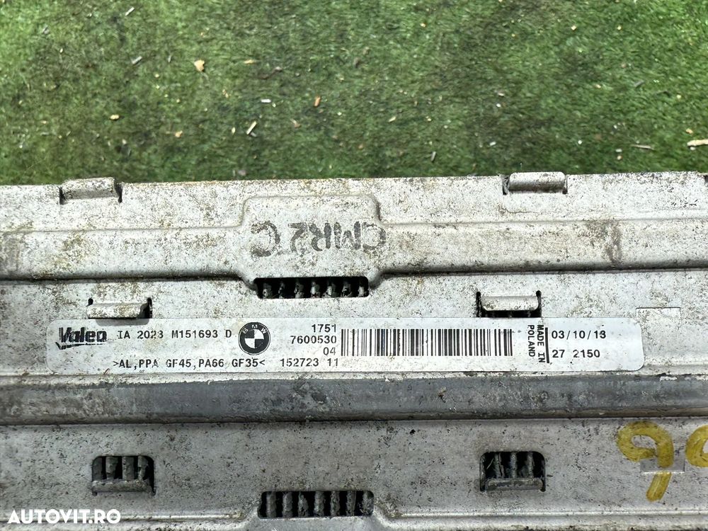INTERCOOLER BMW SERIA 1 F20 116D 1.6 DIESEL 2013 COD OEM 7600530 / 15272311 / 17517600530 / HATCHBACK 2011-2019 - 7