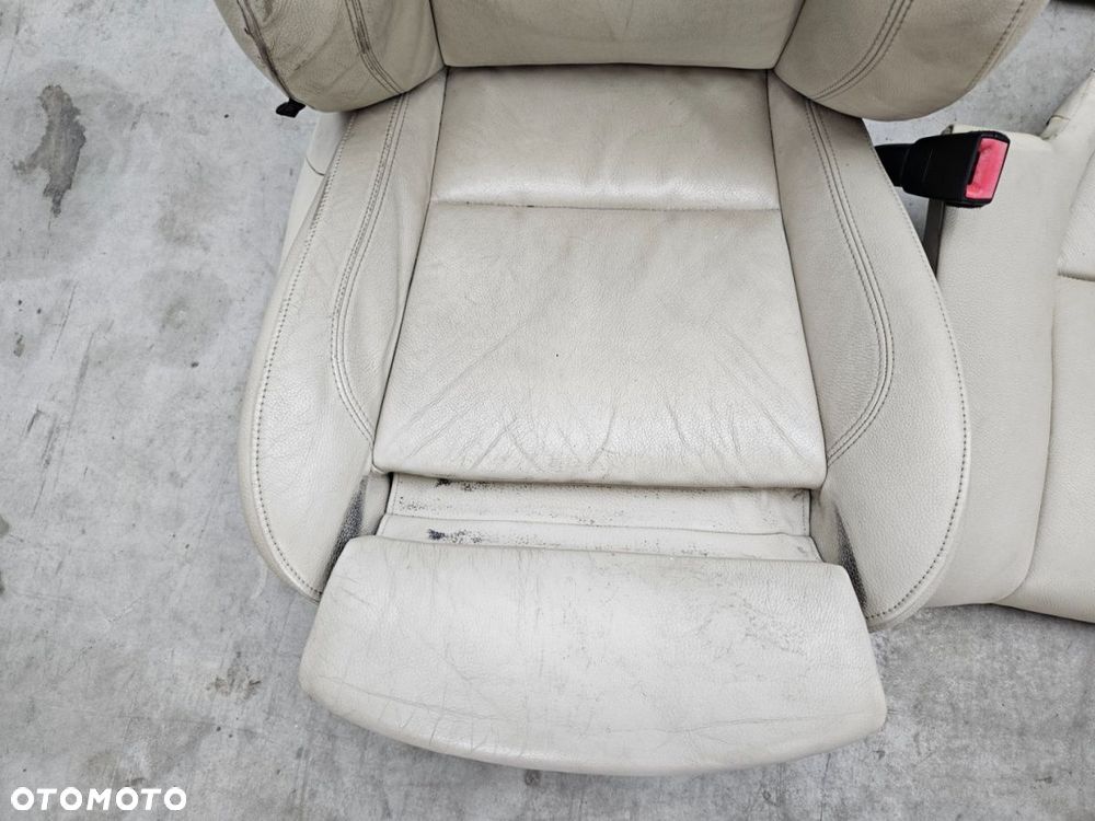 Fotele BMW E92 Coupe 04-12r. M-pakiet Sportseast kanapa tylna ANGLIK KOMPLET skóra beżowa CREMEBEIGE - 7