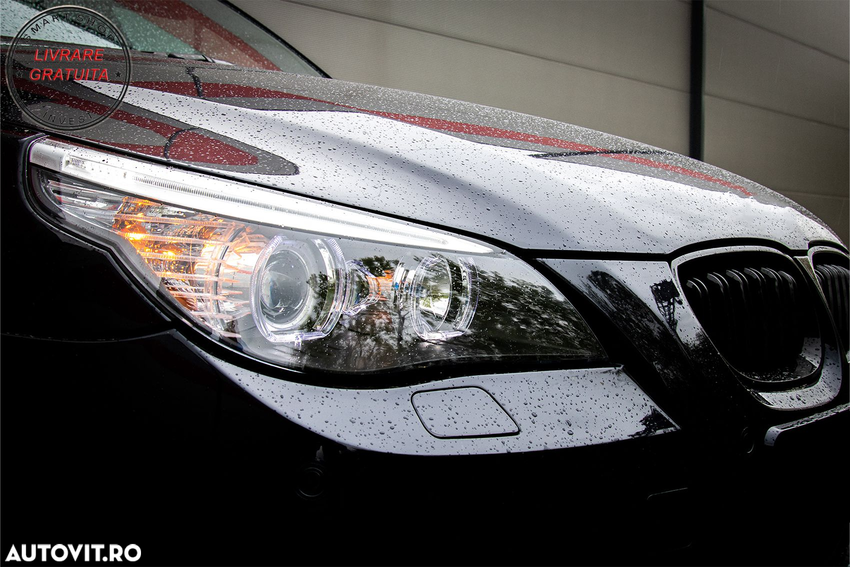 Faruri LED Dayline Angel Eyes BMW Seria 5  E60 E61 (2003-2007) LCI Design- livrare gratuita - 10