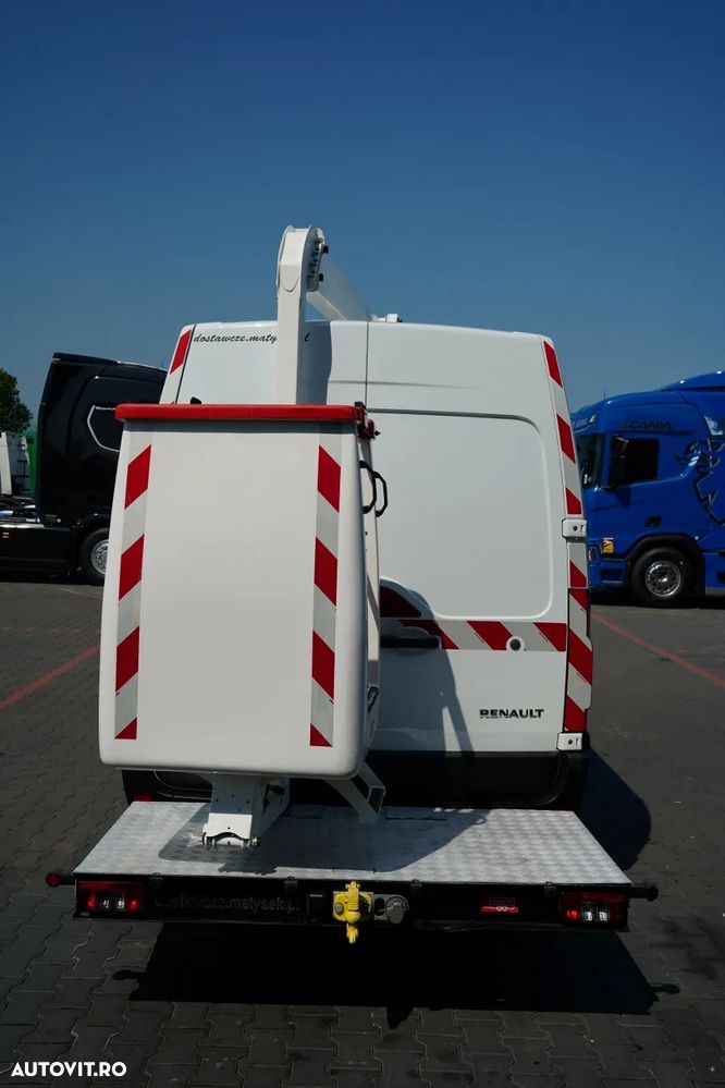 Renault MASTER / Platformă de lucru aeriană / Platformă de lucru metalică / Coș de ridicare FRANCE ELAVATEUR 121 Ft - 12 M / CAPACITATE MAXIMĂ DE RIDICARE 120 KG / EURO 6 - 19