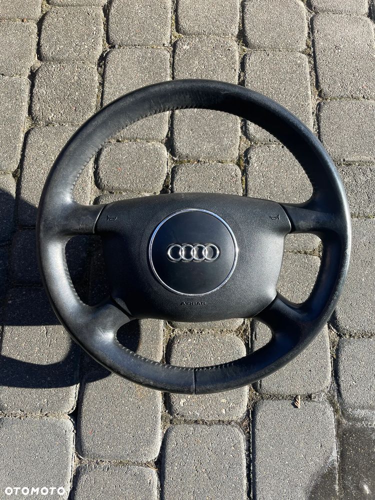 KIEROWNICA Z PODUSZKĄ skórzana bdb ładna AUDI A2 8Z A3 8L A6 C5 8Z0419091E - 1