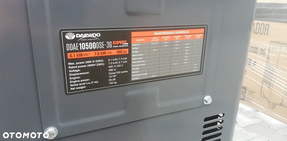 Agregat prądotwórczy DAEWOO DDAE10500DSE-3G Diesel 8.1 10 20 30 40 50 60 kVA NOWY 10480 zł netto 50 sztuk! - 9