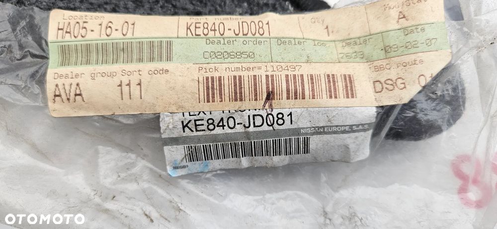 Nissan QASHQAI 2006-2010 Nissan QASHQAI+2 2010-2013 MATA WYKŁADZINA BAGAŻNIKA ORYGINAŁ nowa KE840-JD181 - 11