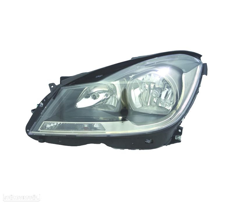FAROL ESQ MERCEDES CLASE C W204 10-14 FUNDO PRETO - 1