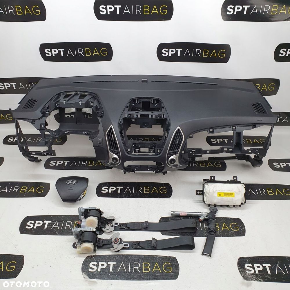 HYUNDAI IX35 DESKA ROZDZIELCZA KONSOLA KOKPIT PULPIT PODUSZKI AIRBAG AIR BAG PASY KIT SET - 1