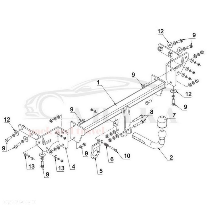 Hak Holowniczy Odkręcany Do Fiat Tipo Sedan Od 2016 - 3