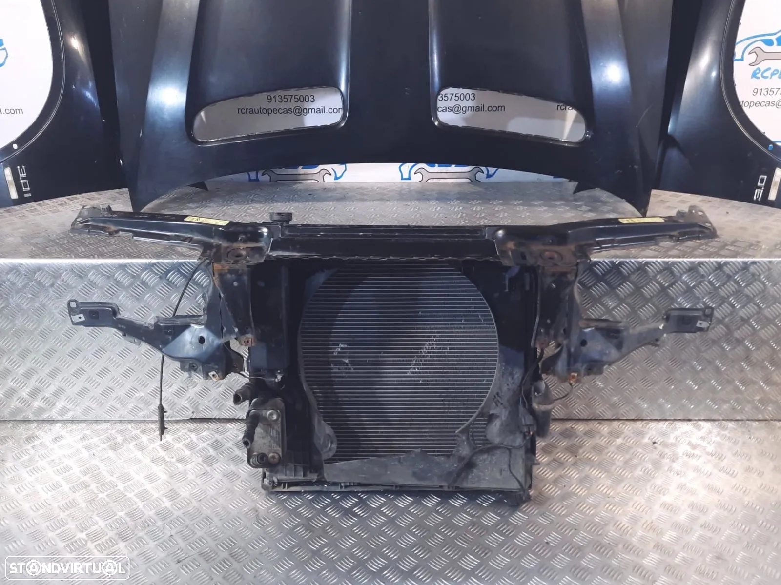 FRENTE COMPLETA BMW X5 E53 LCI CAPOT PARACHOQUES SENSORES GUARDA-LAMAS OTICAS XENON RADIADOR VENTILADOR FRENTE FIBRA REFORÇO - 9