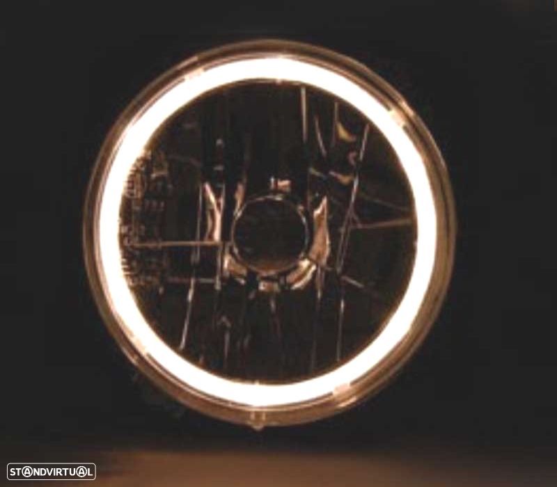 FARÓIS ANGEL EYES GOLF2 MK II 83-91 CROMADO H4 - 2