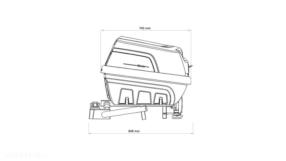 Box na hak Hapro Boxer L 420L + platforma – Hexagon Black - 4