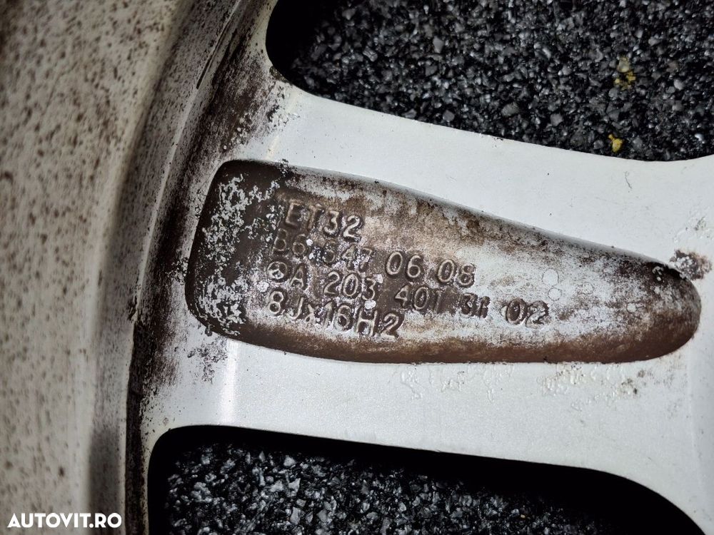 Roata de rezerva R16 MERCEDES-BENZ C-CLASS II W203  2000 - 20072.2 C 220 CDI OM 646.963 8Jx16H2 ET 32 A2034013102 - 4