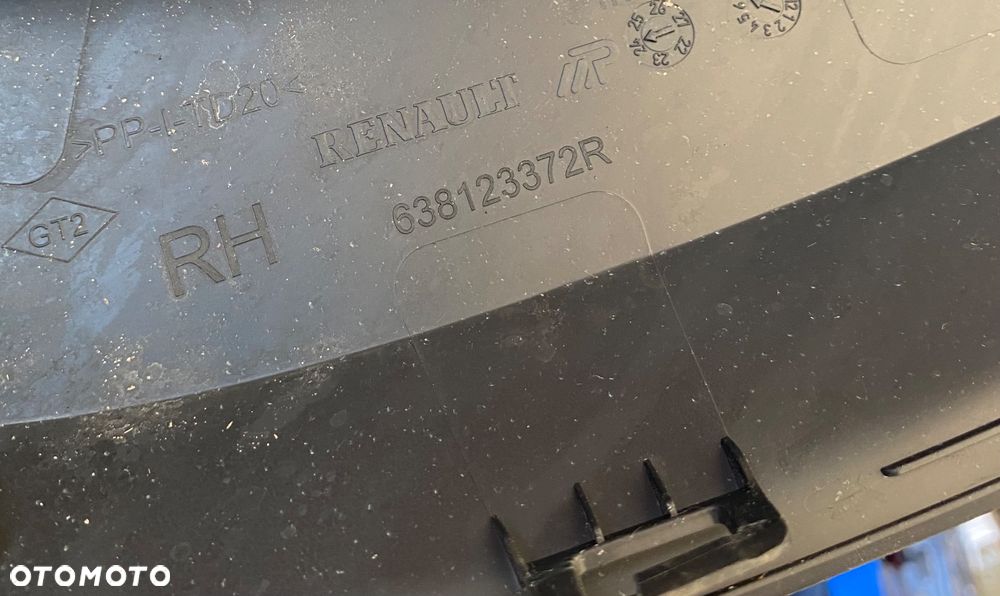 DACIA DASTER DUSTER 3 III NAKŁADKA NA BŁOTNIK LISTWA BŁOTNIKA PRAWA PRZEDNIA PRAWY PRZÓD POSZERZENIE  638123372R Wwa - 12