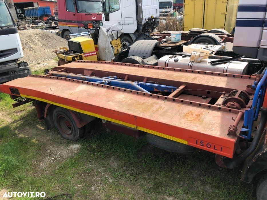 Platforma transport masini cu troliu , rampe extensibile carlig - 8