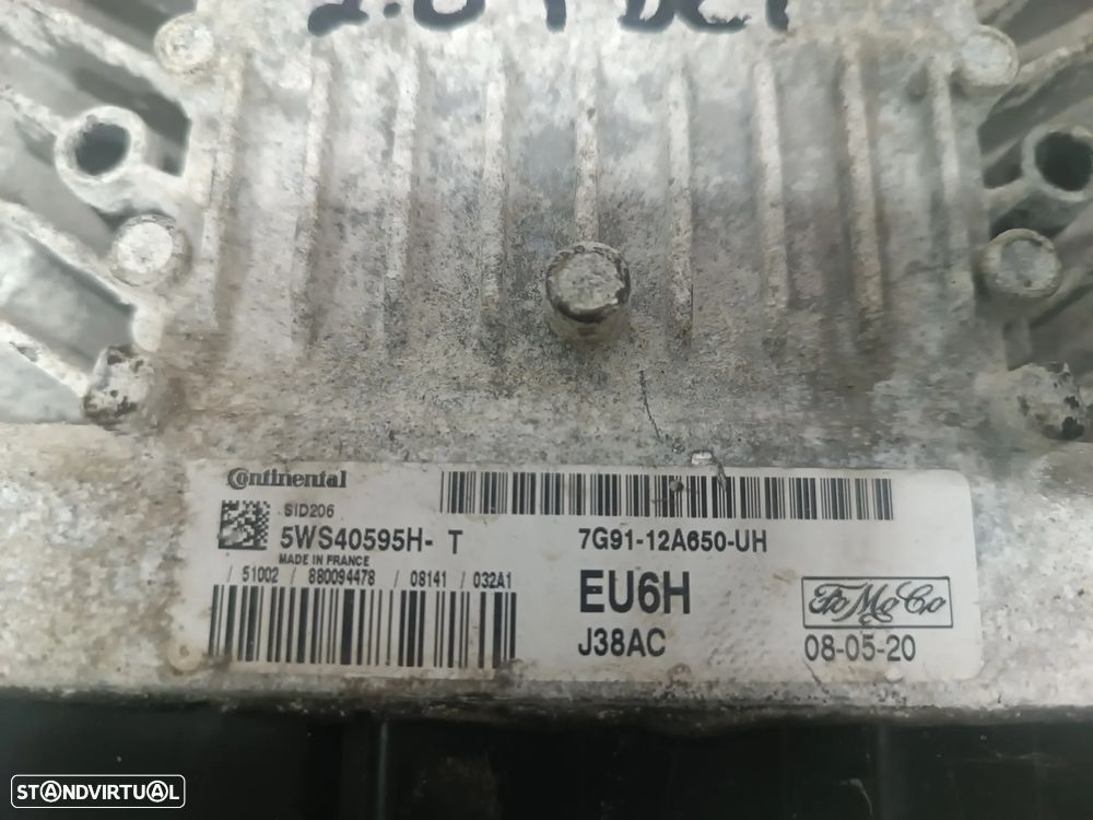 UNIDADE / CENTRALINA DO MOTOR FORD MONDEO 2.0TDCI 5WS40595H-T 7G91-12A650-UH SID206 - 3