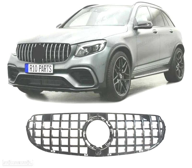GRELHA FRONTAL MERCEDES CLASE GLC X253 C253 15-19 LOOK GT CROMADO - 1