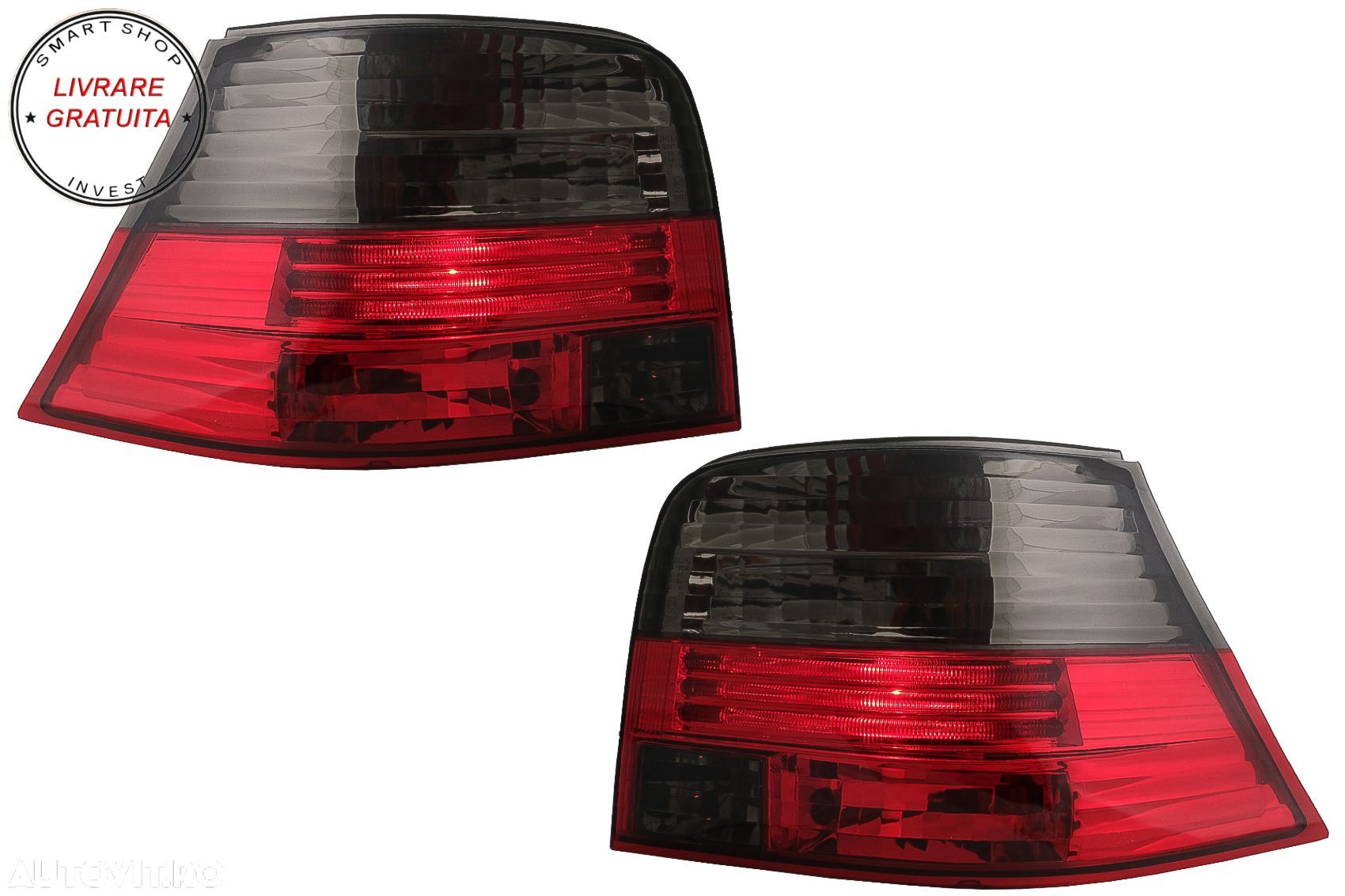 Stopuri VW Golf 4 IV (1997-2004) Rosu Fumuriu- livrare gratuita - 1
