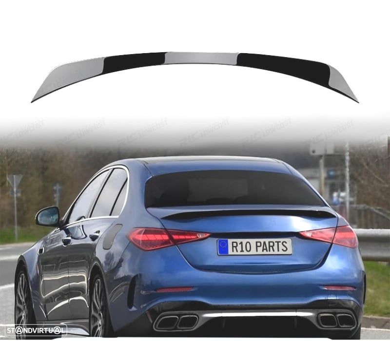 AILERON MERCEDES CLASE C W206 21- LOOK AMG C63 PRETO BRILHANTE - 1