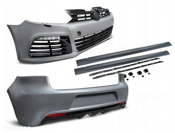 Zestaw Body kit zderzak przod tyl progi R20 R Tuning Vw Golf VI 6 5k 5k0 - 2
