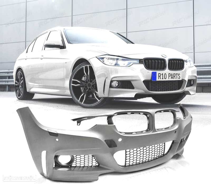 PARA-CHOQUES FRONTAL BMW F30 F31 LOOK M PDC GRELHAS NEVOEIROS - 1