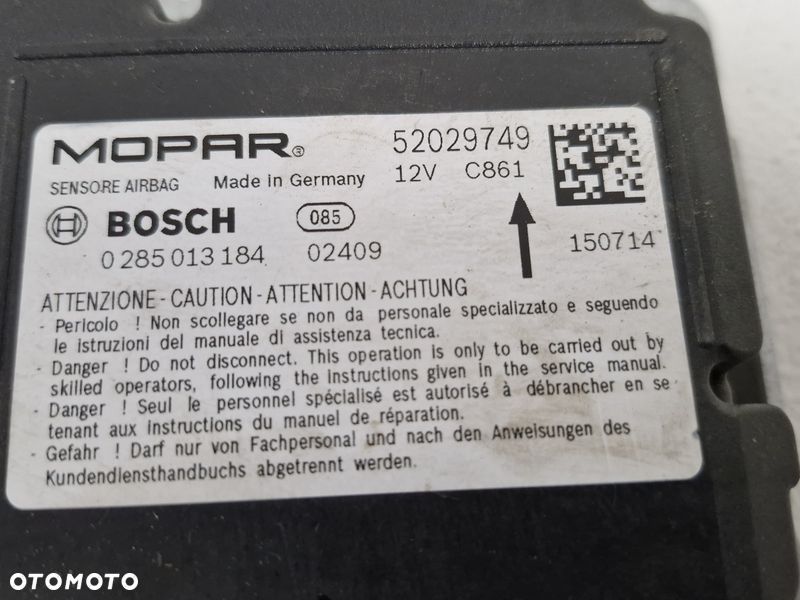 FIAT 500X MODUŁ STEROWNIK PODUSZEK POWIETRZNYCH AIRBAG 52029749 - 2