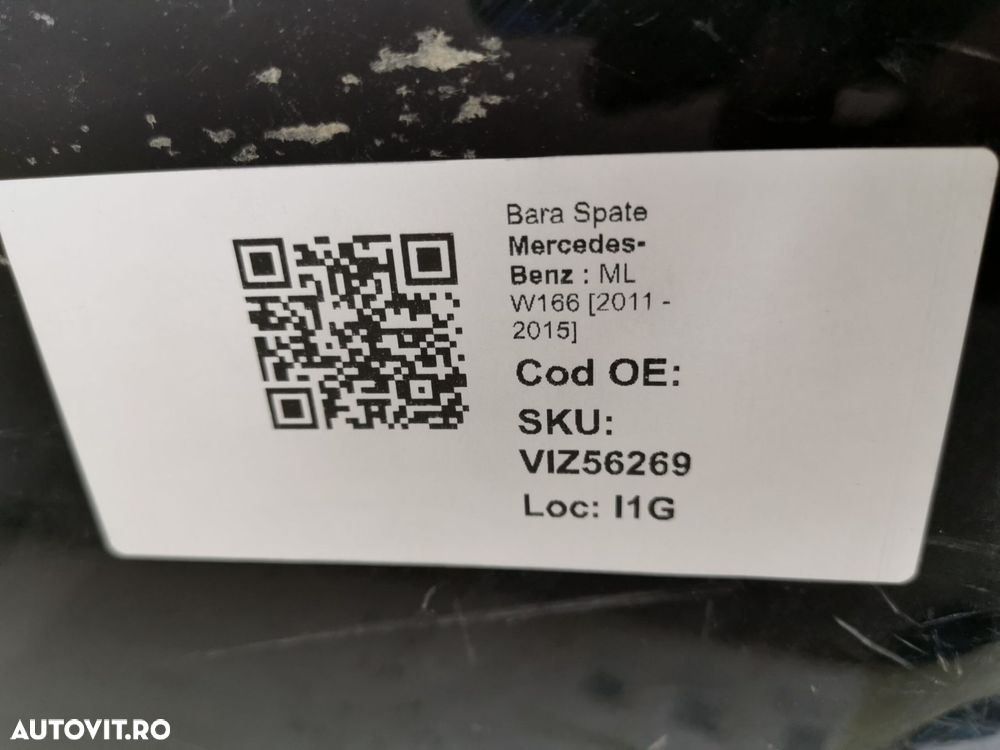 Bara Spate Mercedes-Benz ML W166 2011 2012 2013 2014 2015 Originala In - 8