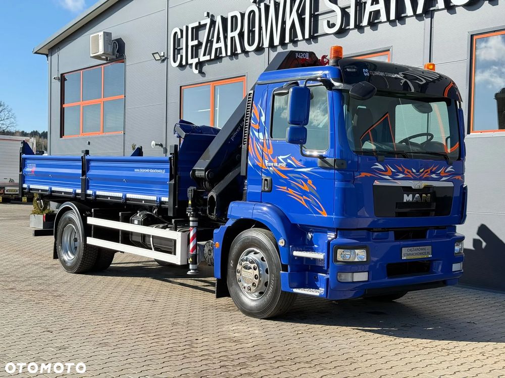 MAN TGM TGL TGS 18.250 // wywrotka 3-S + HDS HMF 1420 - K2 // E5 // budowlanka //żuraw dzwig kran crane // Świeżo sprowadzony!! - 8