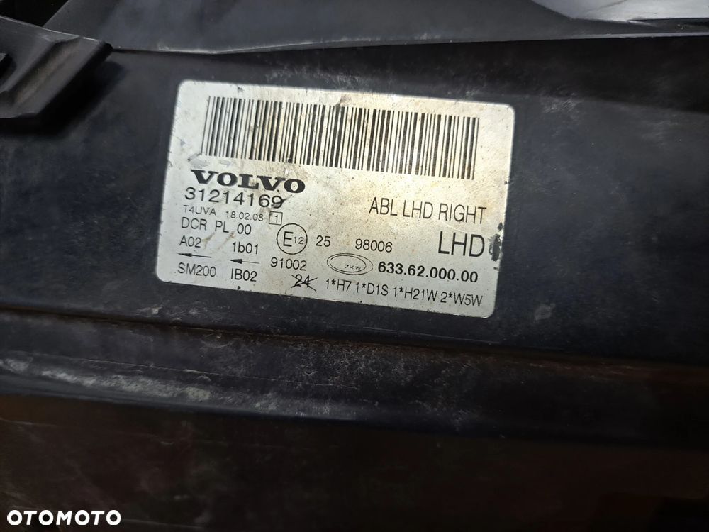 VOLVO V70 III S80 II XC70 II P3 07- 2017- BI XENON SKRETNY LEWA PRAWA LAMPY KOMPLETNE 31214169 / 31214168 EUROPA - 10