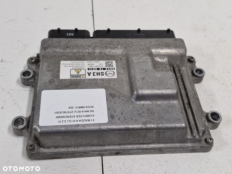 MAZDA 6 III GJ 2.2 D KOMPUTER STEROWNIK SILNIKA ECU 275700-5351 SH3A18881C - 6