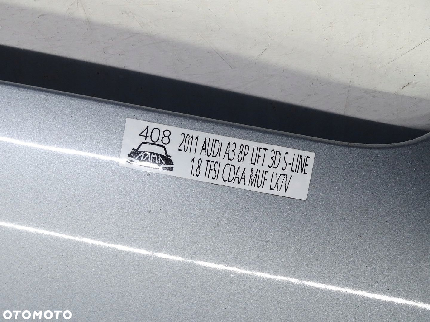 MASKA POKRYWA PRZÓD PRZEDNIA AUDI A3 8P LIFT 08-12R 3D / 5D SREBRNA LX7V - 10