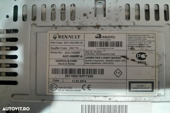 Radio cd 281155216R 281155216R Dacia Dokker 1 [2012 - 2017] Compactva - 3