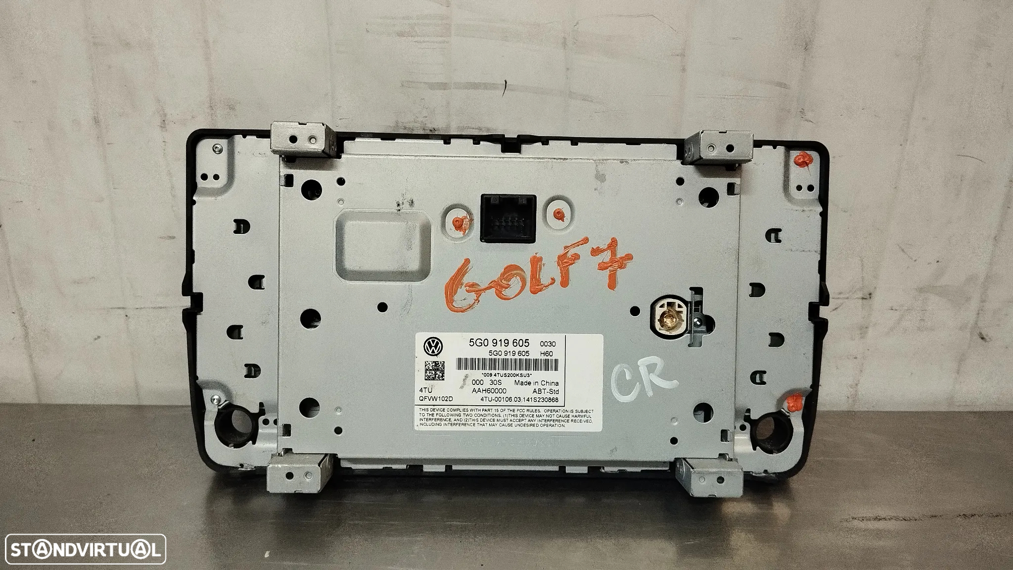 AUTO-RADIO ORIGINAL VOLKSWAGEN GOLF VII REF. 5G0919605 - 2