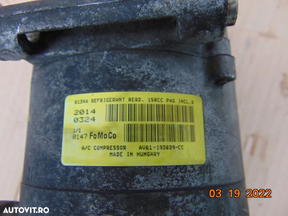 Compresor Clima Ford focus 3 motor 1.6  C Max Fiesta Mondeo galaxy 1.6 benzina - 2