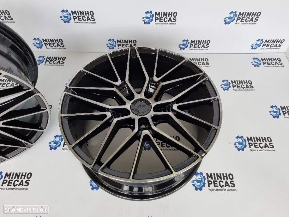 Jantes Japan Racing (JR38) em 18" (5x112) Black Polish - 6